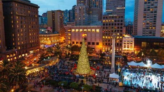 Union Square en hiver.