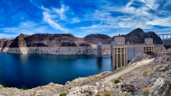 Lake Mead vu depuis le barrage Hoover