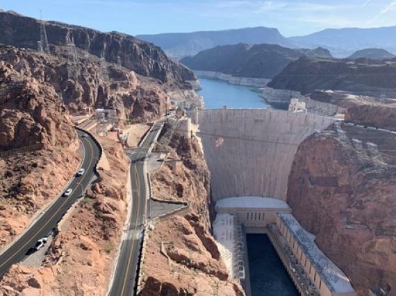 Vue depuis le Mike OCallaghan-Pat Tillman Memorial Bridge