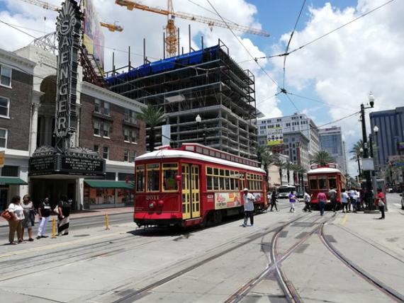 Canal Street et ses vieux tramways