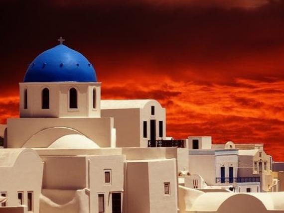Coucher de soleil sur les Cyclades