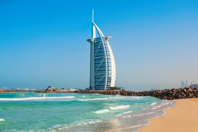 Vue sur Burj al Arab, depuis Jumeirah Beach