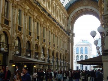 Façades d'immeubles dans la galerie