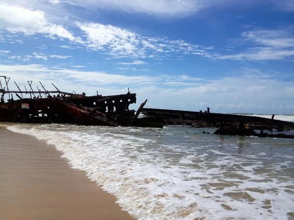 Epave échouée sur la plage (Australie)