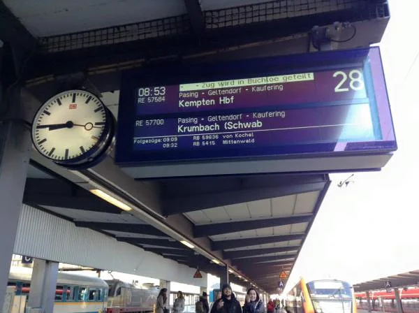 affichage train (Allemagne)