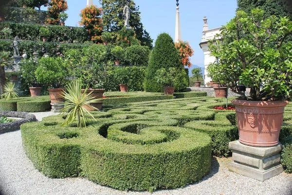 Haies sculptées — Jardin botanique de l'Isola Bella (Italie)