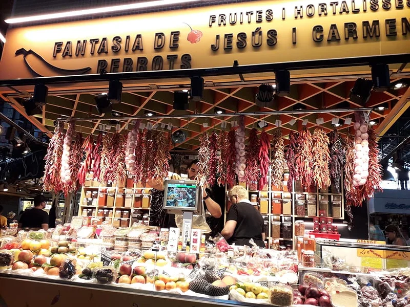 pimentios — Marché de la Boquería (Espagne)