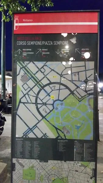 carte piazza sempione — Milan (Italie)
