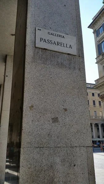 Panneau galleria Passarella — Milan (Italie)